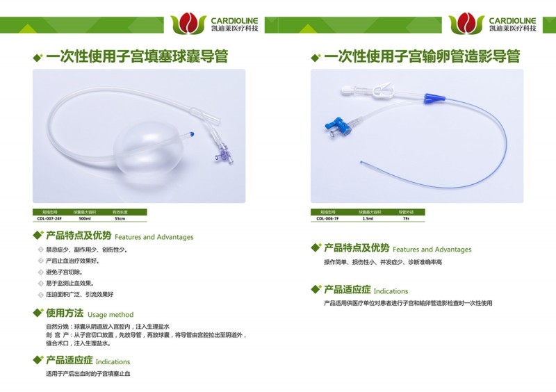 一次性使用子宮填塞球囊導(dǎo)管
