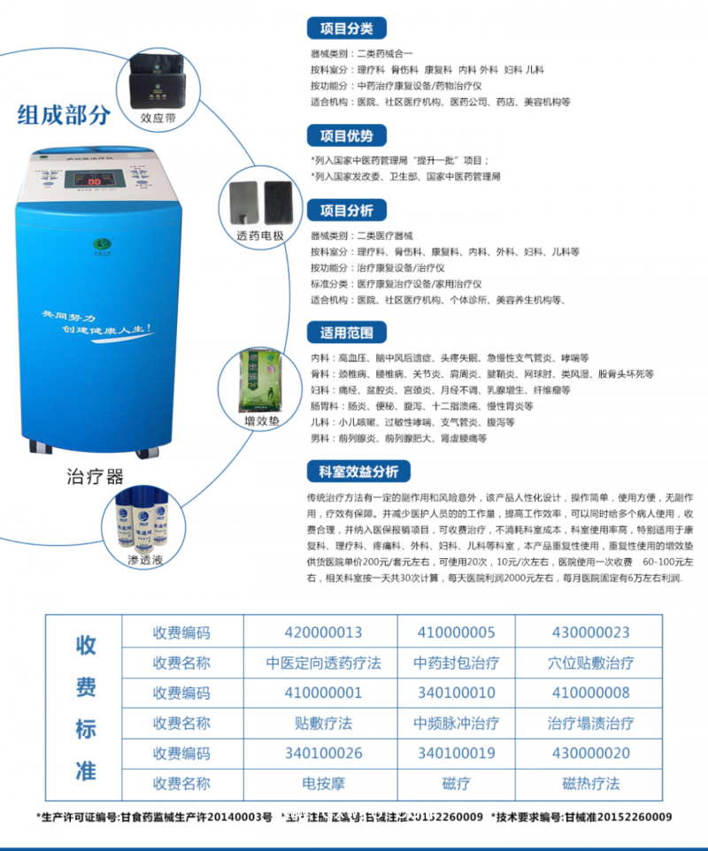 康遠(yuǎn)本草（多功能治療儀DGN-1C）；天水華大