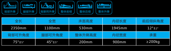 山東眾佳E3多功能電動床(稱重床)