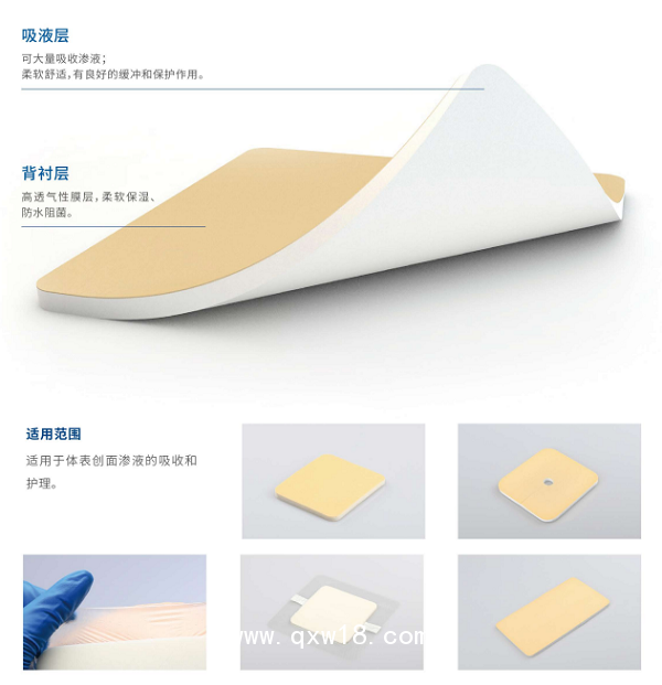 自粘性聚氨酯泡沫敷料（創(chuàng)傷、糖尿病足、褥瘡貼可OEM）