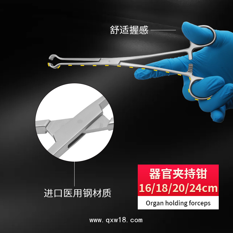 德國不銹鋼制成器官夾持鉗 基礎(chǔ)外科夾持鉗 無損傷夾持鉗醫(yī)用鉗