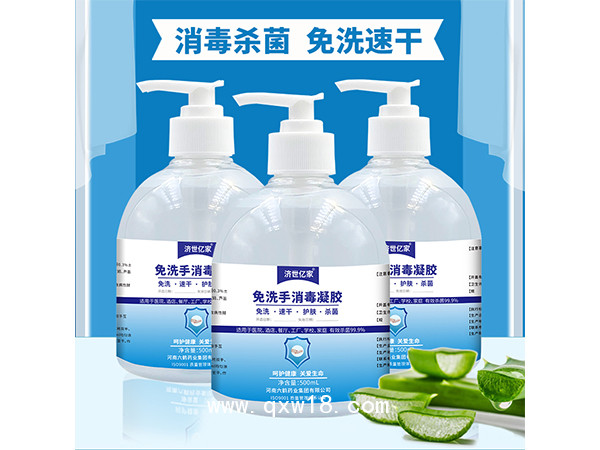 濟(jì)世億家免洗手消毒凝膠500ml 乙醇抗菌抑菌洗手液