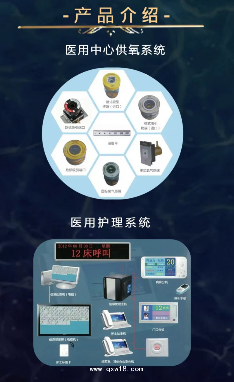 中心供氧管道、中心制氧機、設備帶呼叫系統(tǒng)