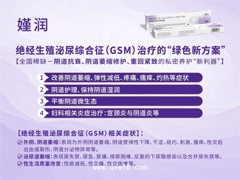 GSM絕經陰道萎縮修護、陰道緊致潤滑專用凝膠嫤潤