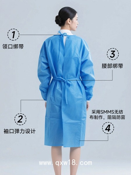 一次性隔離衣無紡布反穿防護服工作服