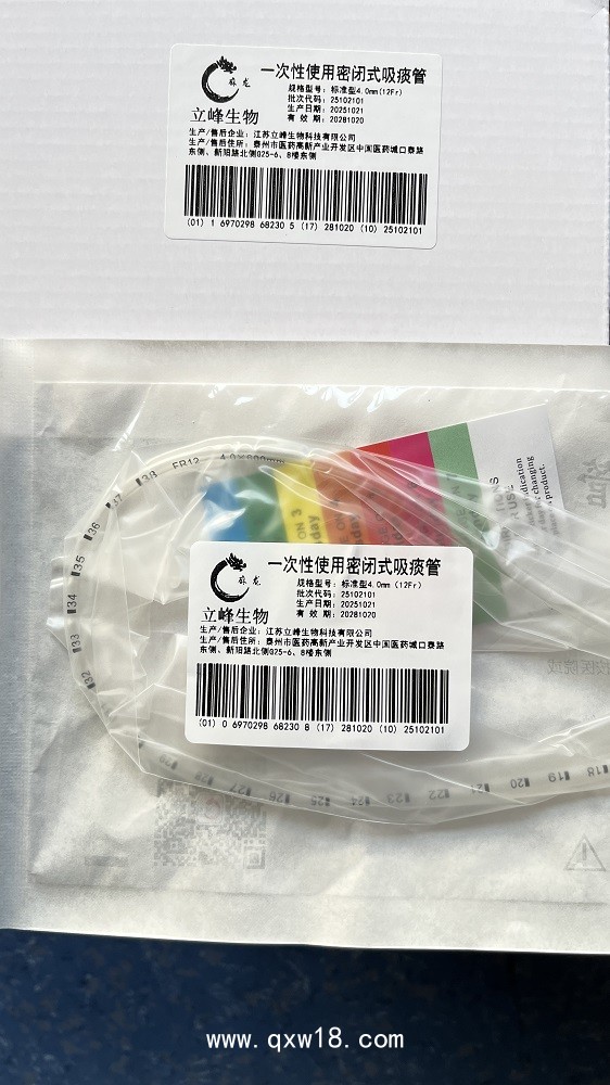 一次性使用密閉式吸痰管（標(biāo)準(zhǔn)型 4.0mm（12Fr）