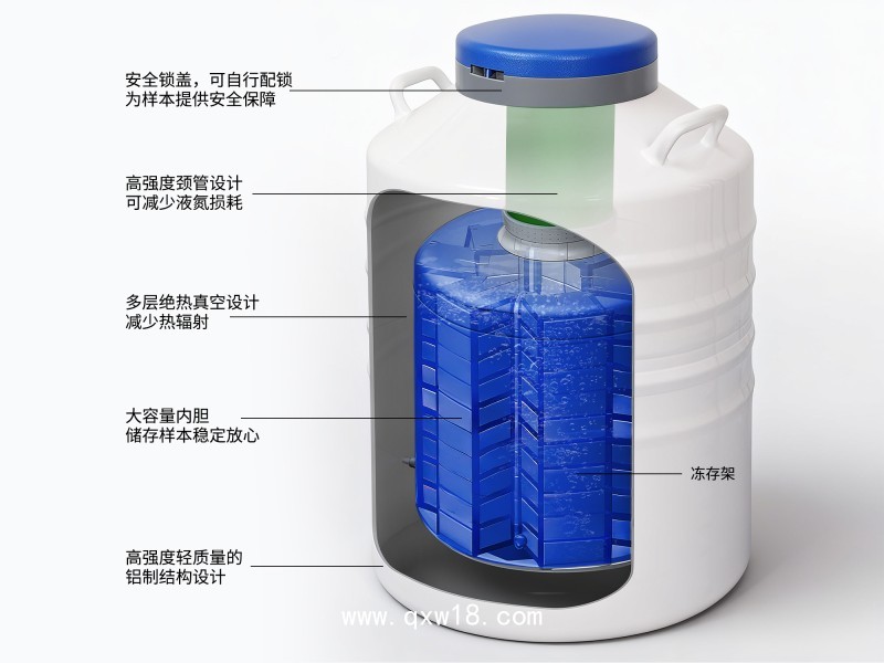 35升細(xì)胞凍存罐125mm口徑實(shí)驗(yàn)室液氮罐廠家