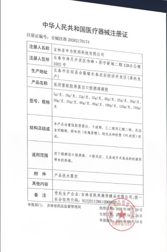 口腔潰瘍凝膠緩解口腔黏膜嘴起泡炎癥義齒術(shù)后腫痛護(hù)理凝膠
